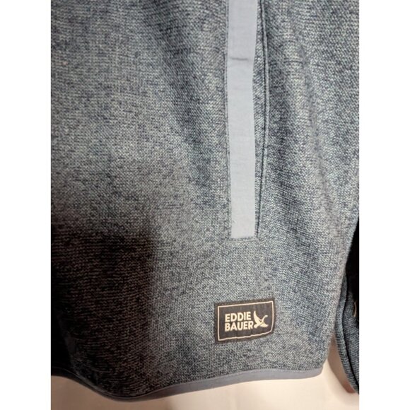 NWT Eddie Bauer Men's Blue 1/4 Snap Pullover Sweater Fleece Sz XXL Pockets - Picture 4 of 9
